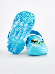Blau/Marmoriertes Design/Krokodilmotiv - Clogs - Bild 4 von 5