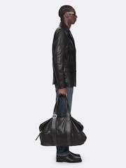 AllSaints Black Tilson Peacoat Jacket - Image 5 of 8