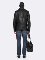 AllSaints Black Tilson Peacoat Jacket - Image 6 of 8