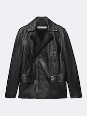 AllSaints Black Tilson Peacoat Jacket - Image 8 of 8