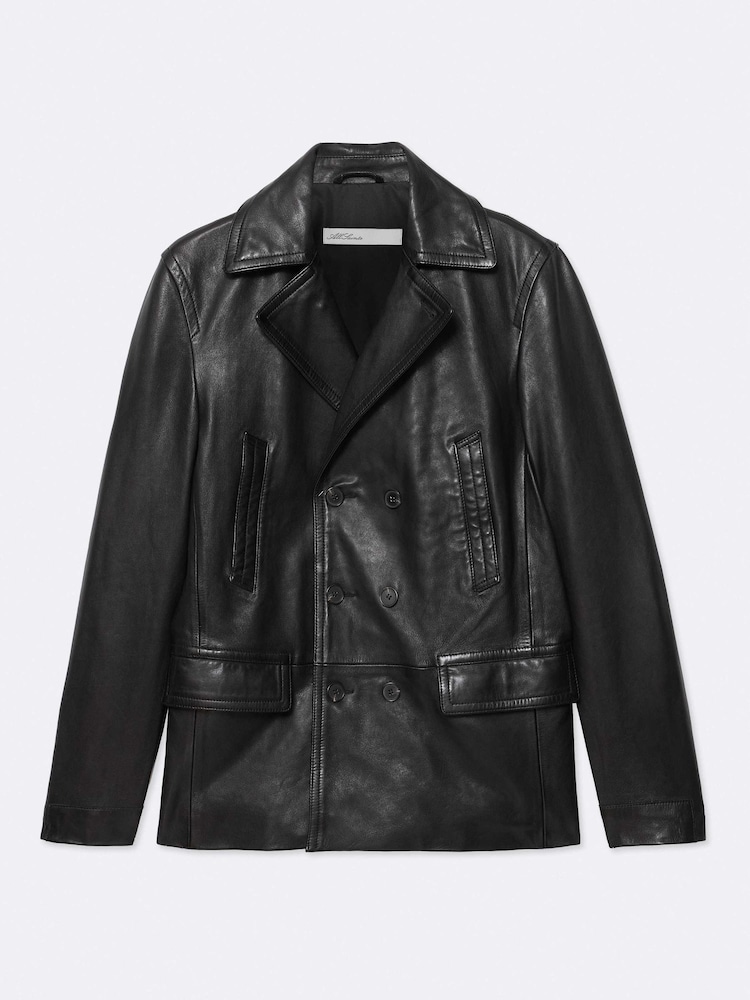 AllSaints Black Tilson Peacoat Jacket - Image 8 of 8 AllSaints Black Tilson Peacoat Jacket - Image 8 of 8