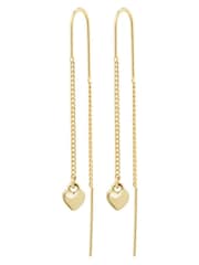 PILGRIM Gold Plated Afroditte Heart Chain Earrings - Image 1 of 3
