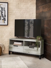 Grey Bronx Up to 46 inch Corner Oak Effect TV Unit - Image 1 of 1