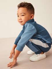 Blue Colourblock Tracksuit (3mths-7yrs) - Image 2 of 7