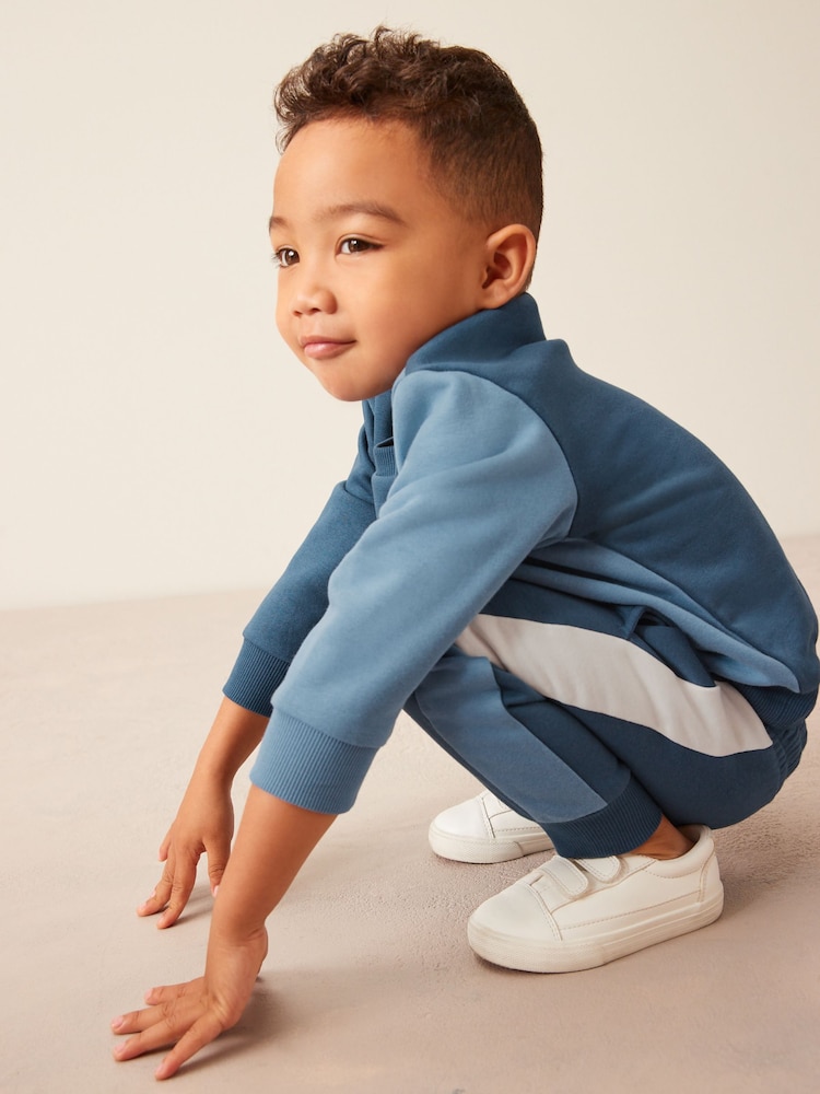 Blue Colourblock Tracksuit (3mths-7yrs) - Image 2 of 7