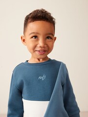 Blue Colourblock Tracksuit (3mths-7yrs) - Image 3 of 7