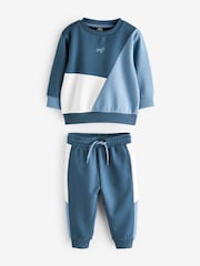 Blue Colourblock Tracksuit (3mths-7yrs) - Image 5 of 7