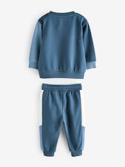 Blue Colourblock Tracksuit (3mths-7yrs) - Image 6 of 7