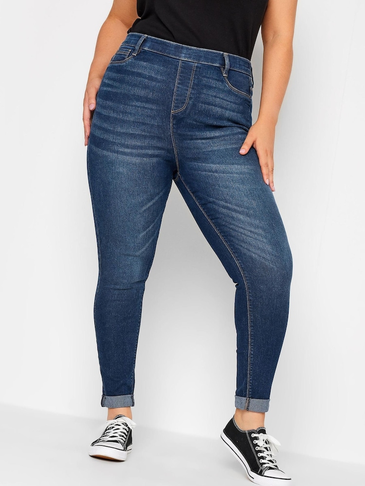 Yours Curve Grace Jeggings mit Umschlag - Bild 1 von 4