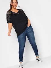 Yours Curve Grace Jeggings mit Umschlag - Bild 2 von 4