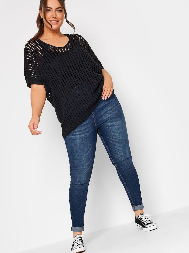 Yours Curve Grace Jeggings mit Umschlag - Bild 2 von 4