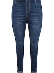 Yours Curve Grace Jeggings mit Umschlag - Bild 3 von 4