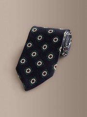 Blue Signature Italian Silk Design Tie - Image 1 of 3