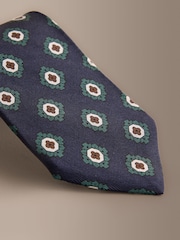 Blue Signature Italian Silk Design Tie - Image 2 of 3