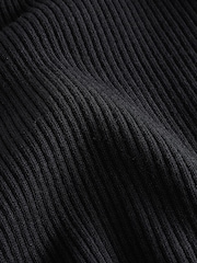 Schwarz - Gestricktes Trägertop mit Knöpfen - Bild 6 von 6