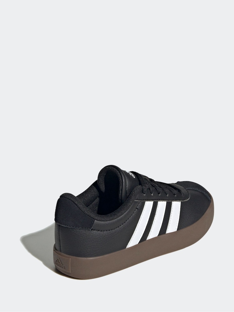 adidas Black/Tan VL Court 3.0 Trainers - Image 4 of 11