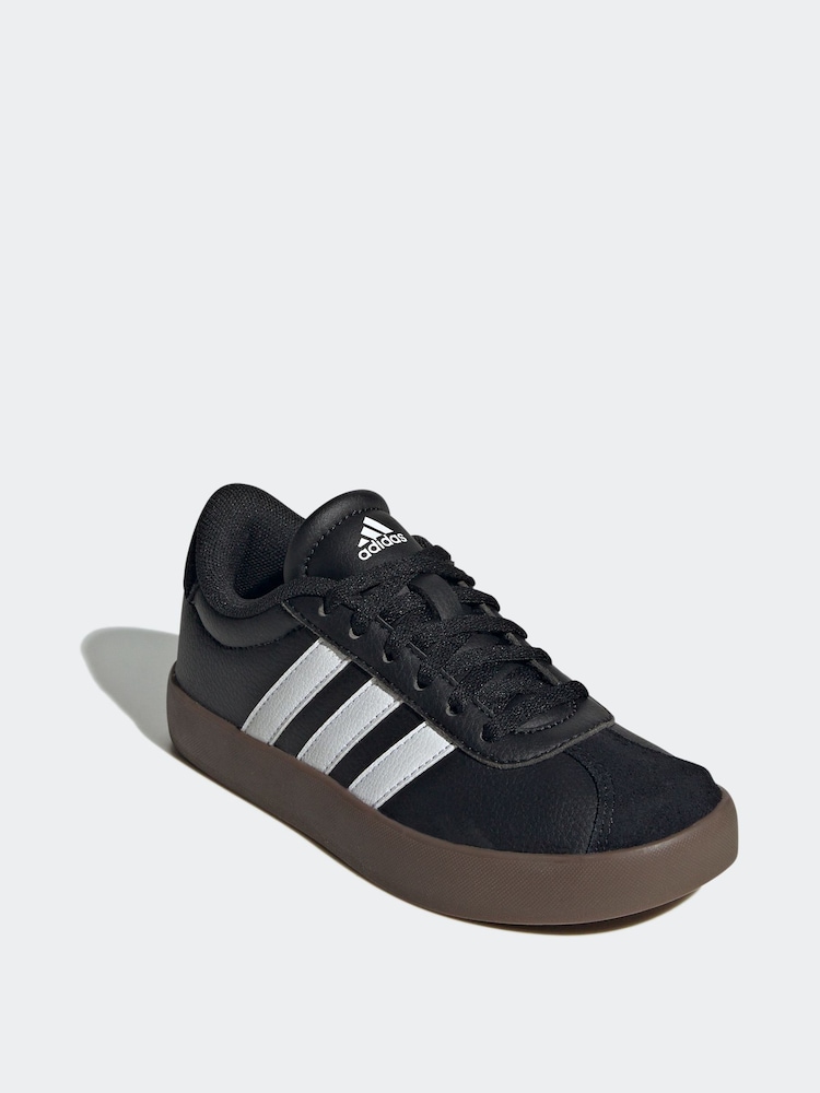 adidas Black/Tan VL Court 3.0 Trainers - Image 5 of 11