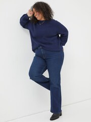 FatFace Brooke Dark Blue Bootcut Jeans - Image 3 of 6