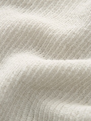 Neutral Sheer Gem Button Knitted Top - Image 6 of 6