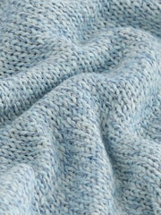Chambray Blue Knitted Hoodie - Image 6 of 6