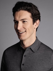 Charles Tyrwhitt Grey Pure Merino Polo Neck Jumper - Image 2 of 5