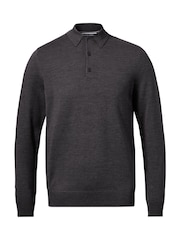 Charles Tyrwhitt Grey Pure Merino Polo Neck Jumper - Image 3 of 5