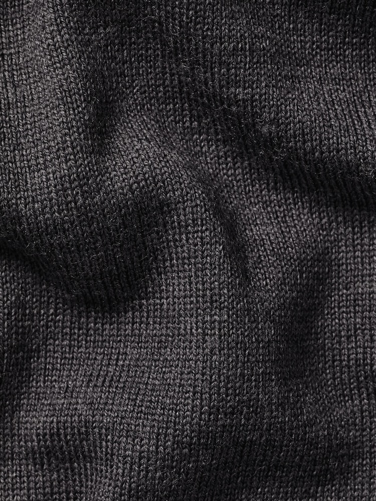 Charles Tyrwhitt Grey Pure Merino Polo Neck Jumper - Image 5 of 5