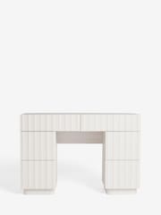 White Kendal Oak Effect Console Dressing Table - Image 5 of 9