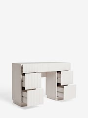 White Kendal Oak Effect Console Dressing Table - Image 6 of 9