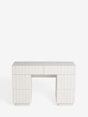 White Kendal Oak Effect Console Dressing Table - Image 8 of 9