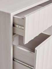 White Kendal Oak Effect Console Dressing Table - Image 9 of 9