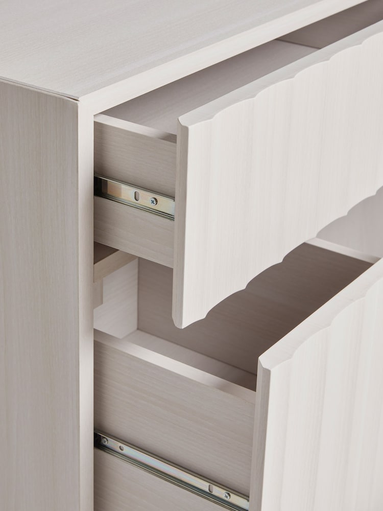 White Kendal Oak Effect Console Dressing Table - Image 9 of 9