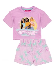 Vanilla Underground Pink Girls Barbie Rise & Shine Licensing Short Pyjamas - Image 1 of 6
