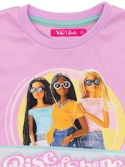 Vanilla Underground Pink Girls Barbie Rise & Shine Licensing Short Pyjamas - Image 4 of 6