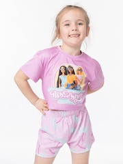 Vanilla Underground Pink Girls Barbie Rise & Shine Licensing Short Pyjamas - Image 6 of 6