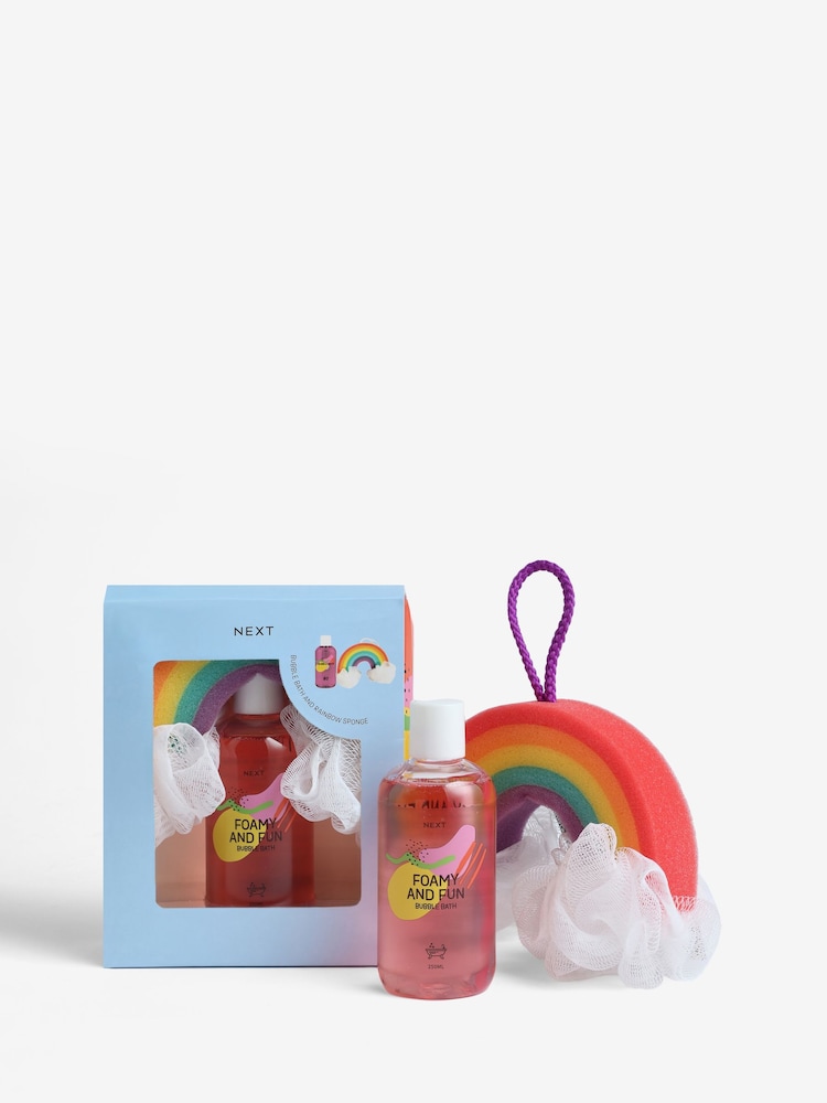 Kids Rainbow 250ml Bubble Bath and Sponge Set - Image 1 of 3