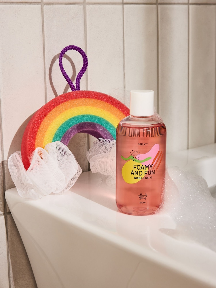 Kids Rainbow 250ml Bubble Bath and Sponge Set - Image 2 of 3