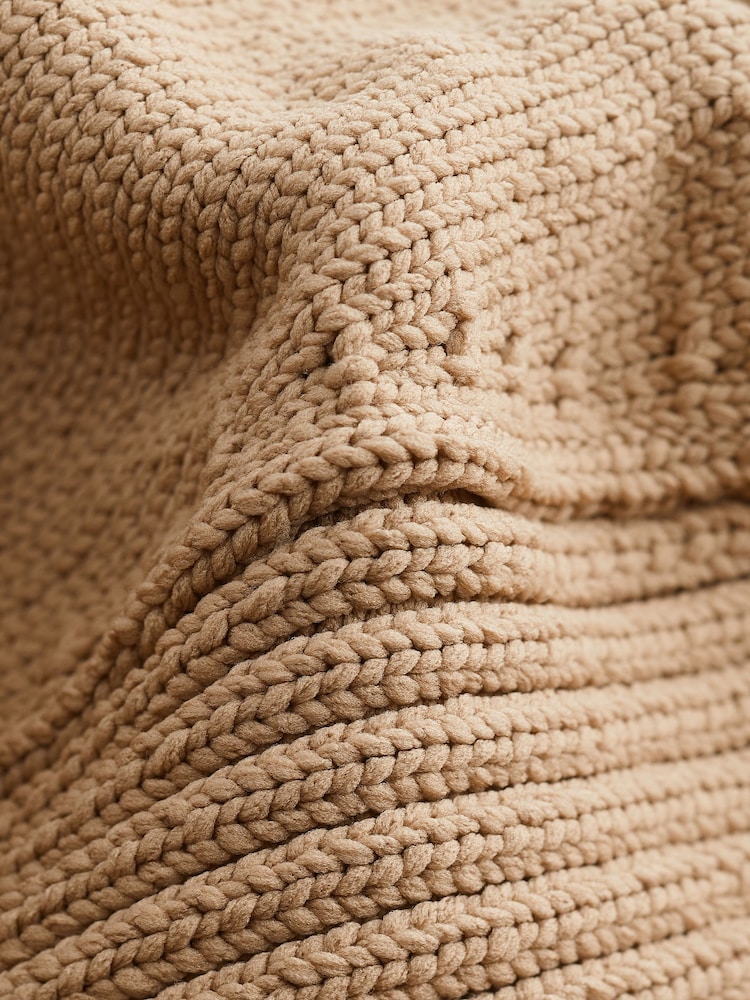 Camel - Ribbed V-Neck Knitted Tank Vest - Bild 6 von 6