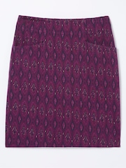 FatFace Purple Jennie Ikat Geo Jersey Skirt - Image 2 of 2
