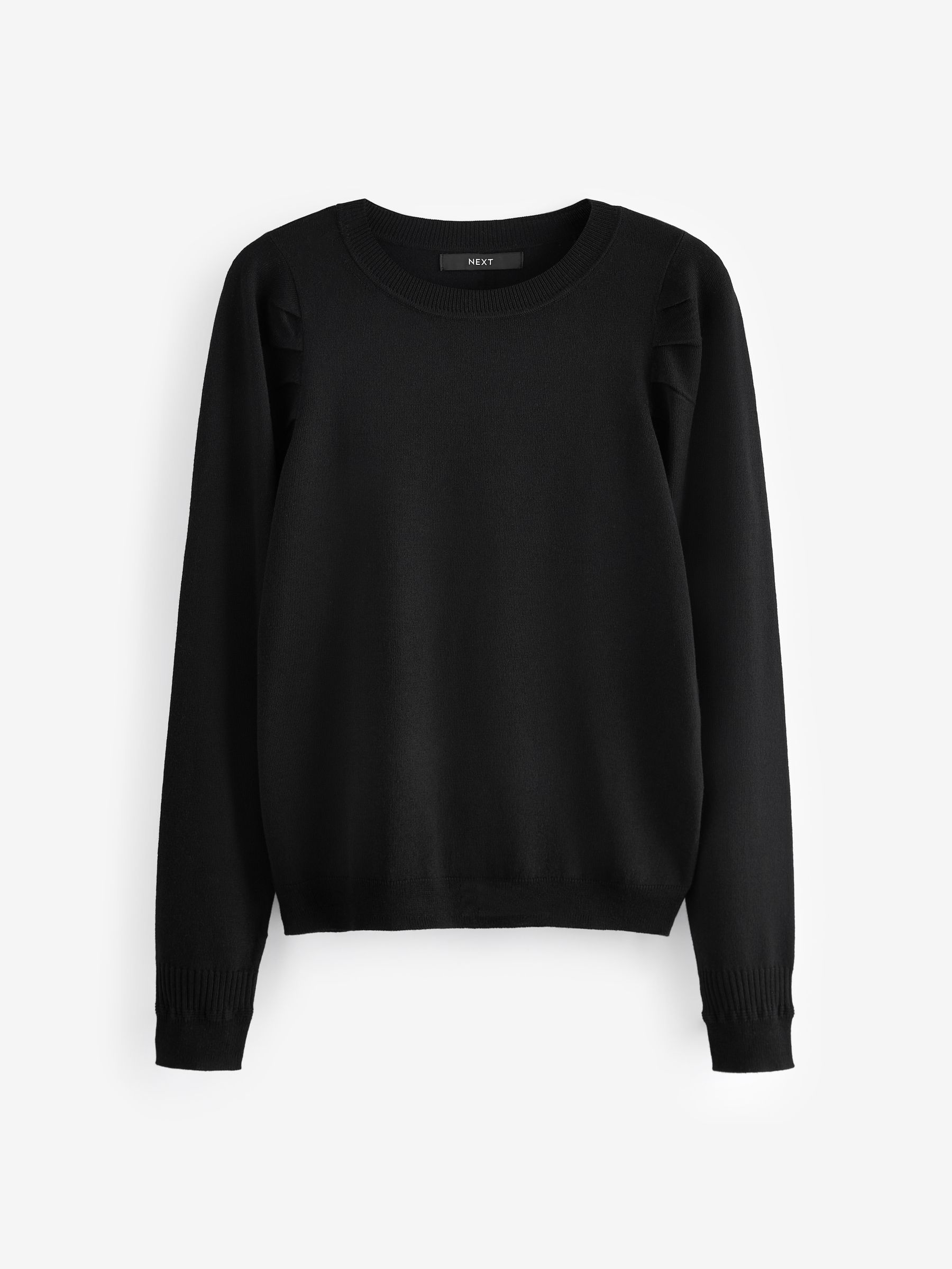 Plain black crew neck sales