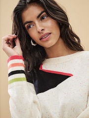 Ecru Star Long Sleeve Knitted Jumper - Image 4 of 6