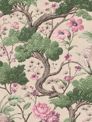 Woodchip & Magnolia Cream Crane Bird Wallpaper - Image 3 of 4