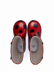 Harry Bear Purple Ladybird Printed Wellies - Image 4 of 5