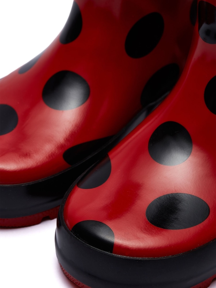 Harry Bear Purple Ladybird Printed Wellies - Image 5 of 5