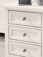 Julian Bowen Surf White Maine 3 Drawer Bedside Table - Image 2 of 5