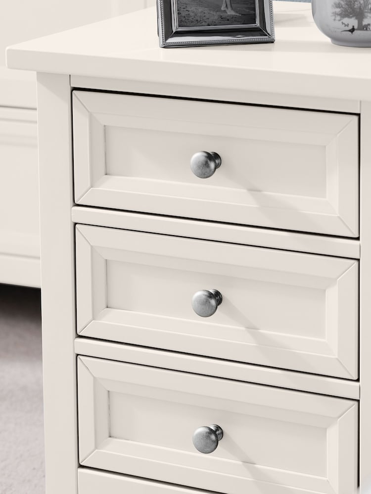 Julian Bowen Surf White Maine 3 Drawer Bedside Table - Image 2 of 5