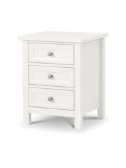 Julian Bowen Surf White Maine 3 Drawer Bedside Table - Image 3 of 5