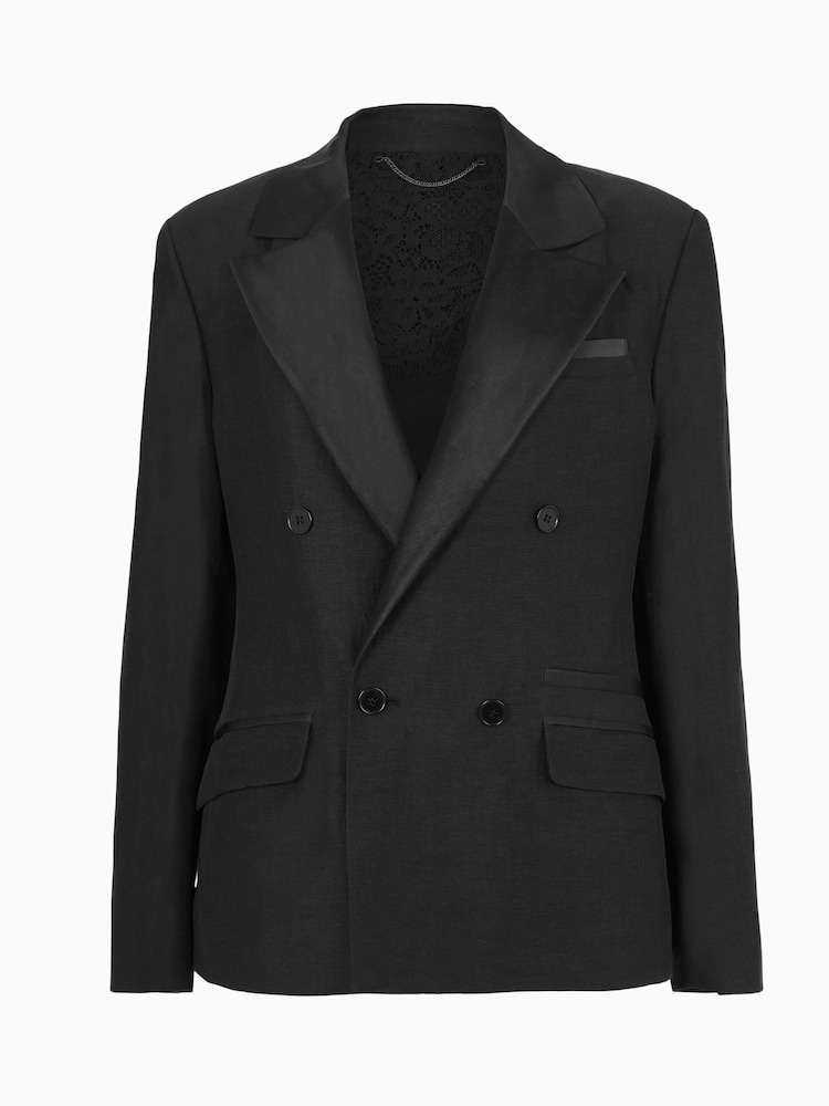 AllSaints Black Eve Blazer - Image 6 of 6
