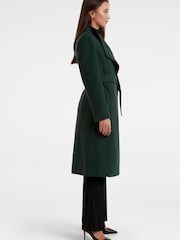 Forever New Green Bridget Funnel Neck Coat - Image 3 of 5