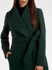 Forever New Green Bridget Funnel Neck Coat - Image 5 of 5